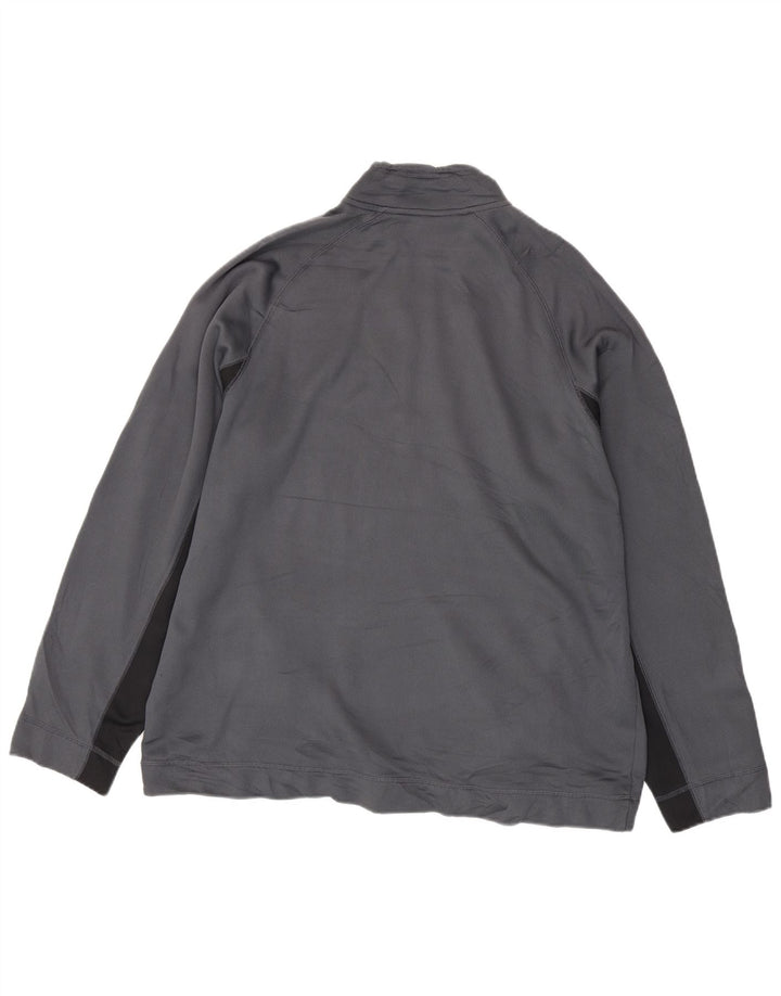 Reebok Sweatshirt med lynlås til mænd 2XL Grå Colourblock Polyester