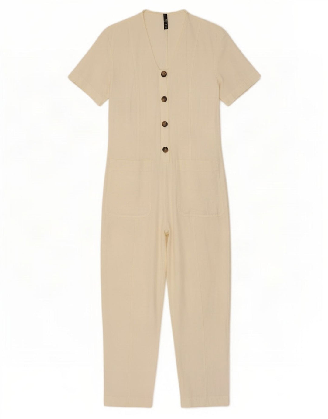 Zara Dame Trafaluc Jumpsuit UK 10 Small Off White