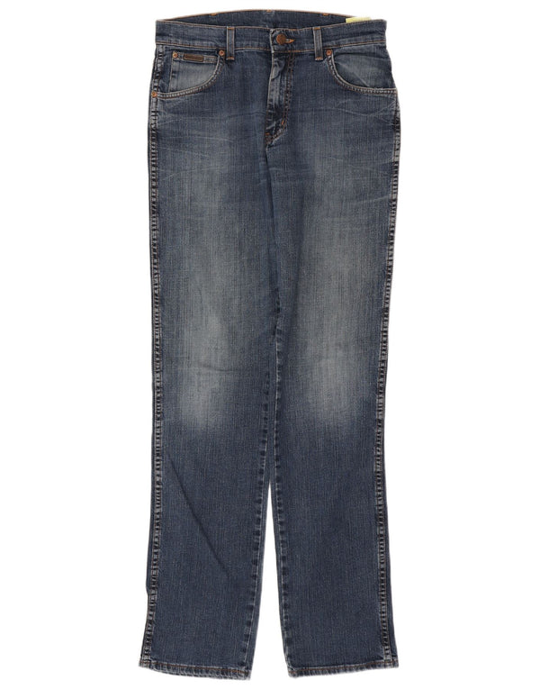 WRANGLER Herre Texas Stretch Straight Jeans W32 L36 Blå Bomuld