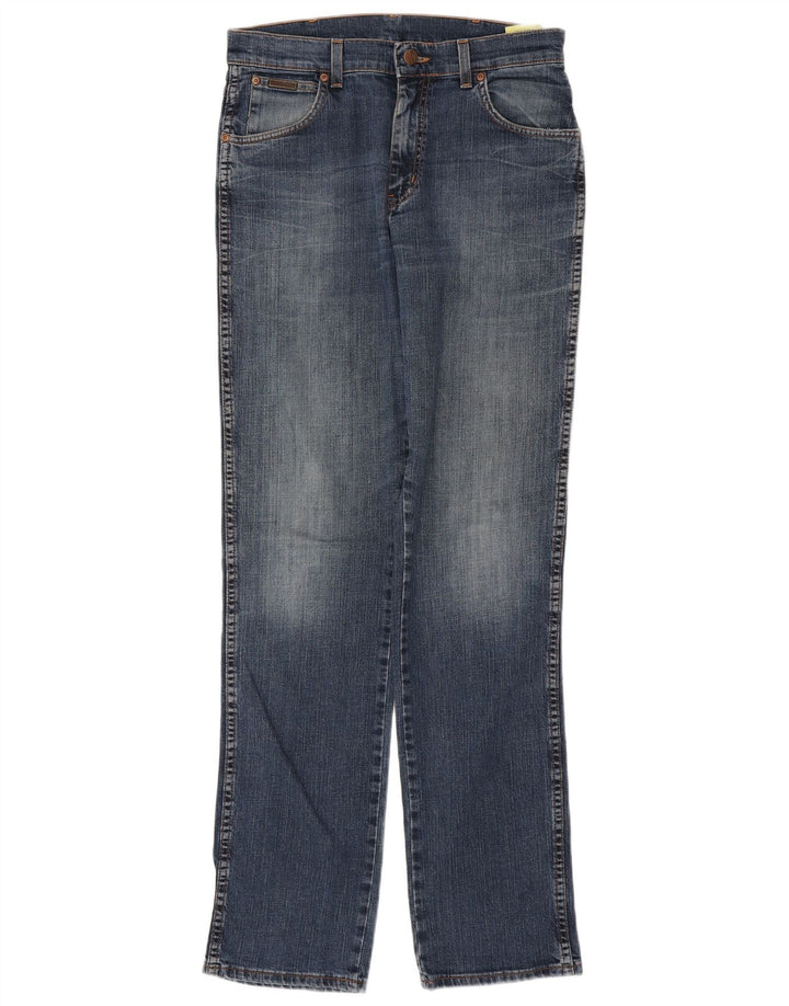 WRANGLER Herre Texas Stretch Straight Jeans W32 L36 Blå Bomuld