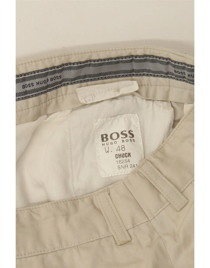 HUGO BOSS Herre Chuck Straight Suit Bukser IT 48 Medium W30 L31 Beige