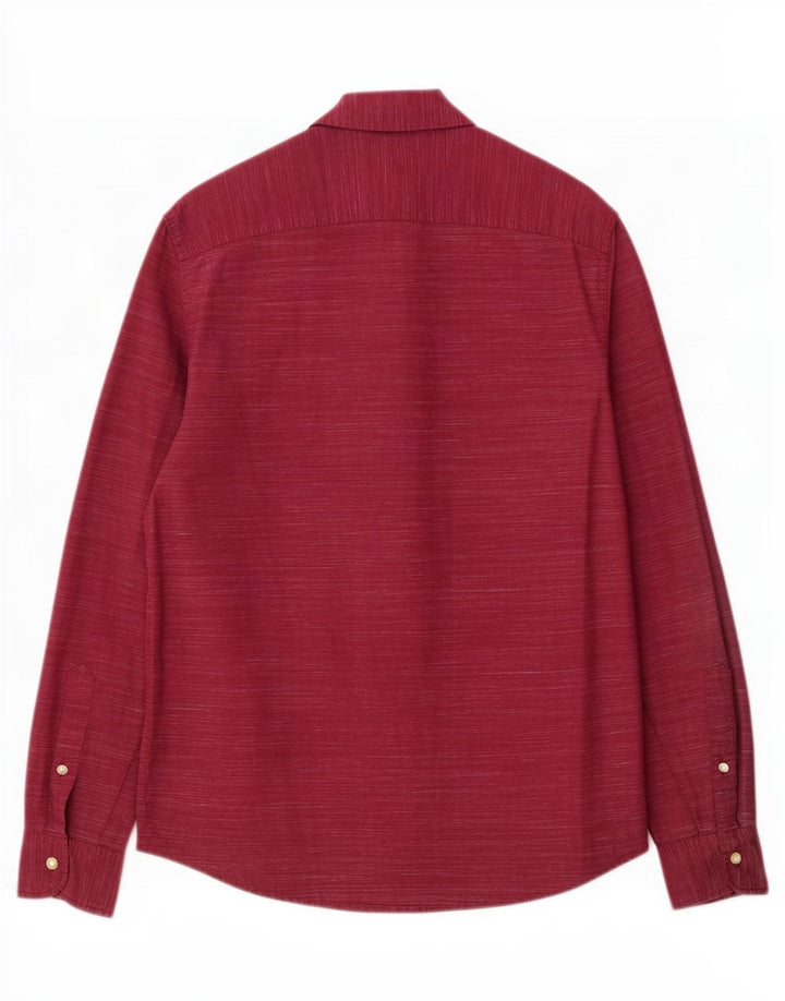 Hollister Stretch-skjorte til mænd Medium Burgundy Flecked Bomuld