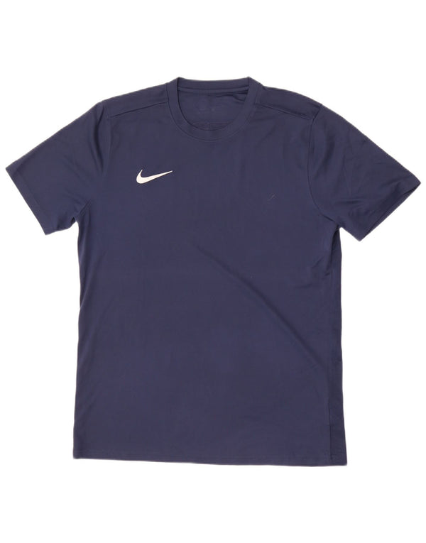 Nike Herre Dri Fit T-Shirt Top Stor Marineblå