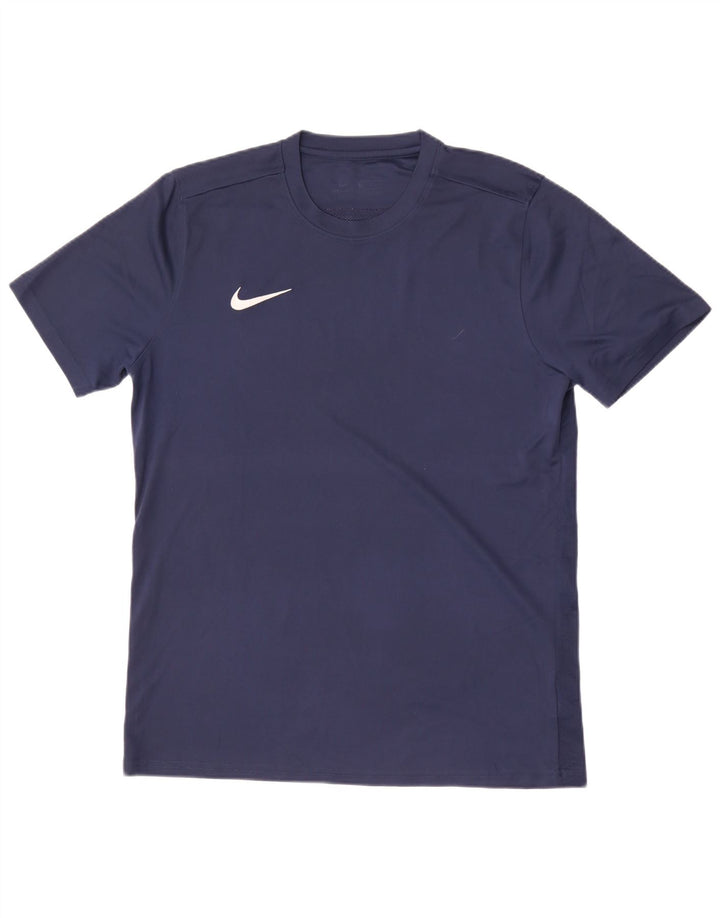 Nike Herre Dri Fit T-Shirt Top Stor Marineblå