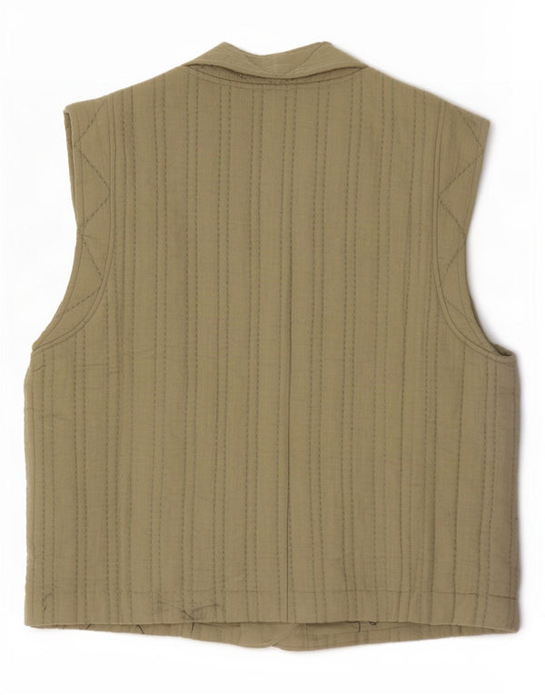 MINT VELVET Dame Gilet UK 14 Medium Khaki Bomuld