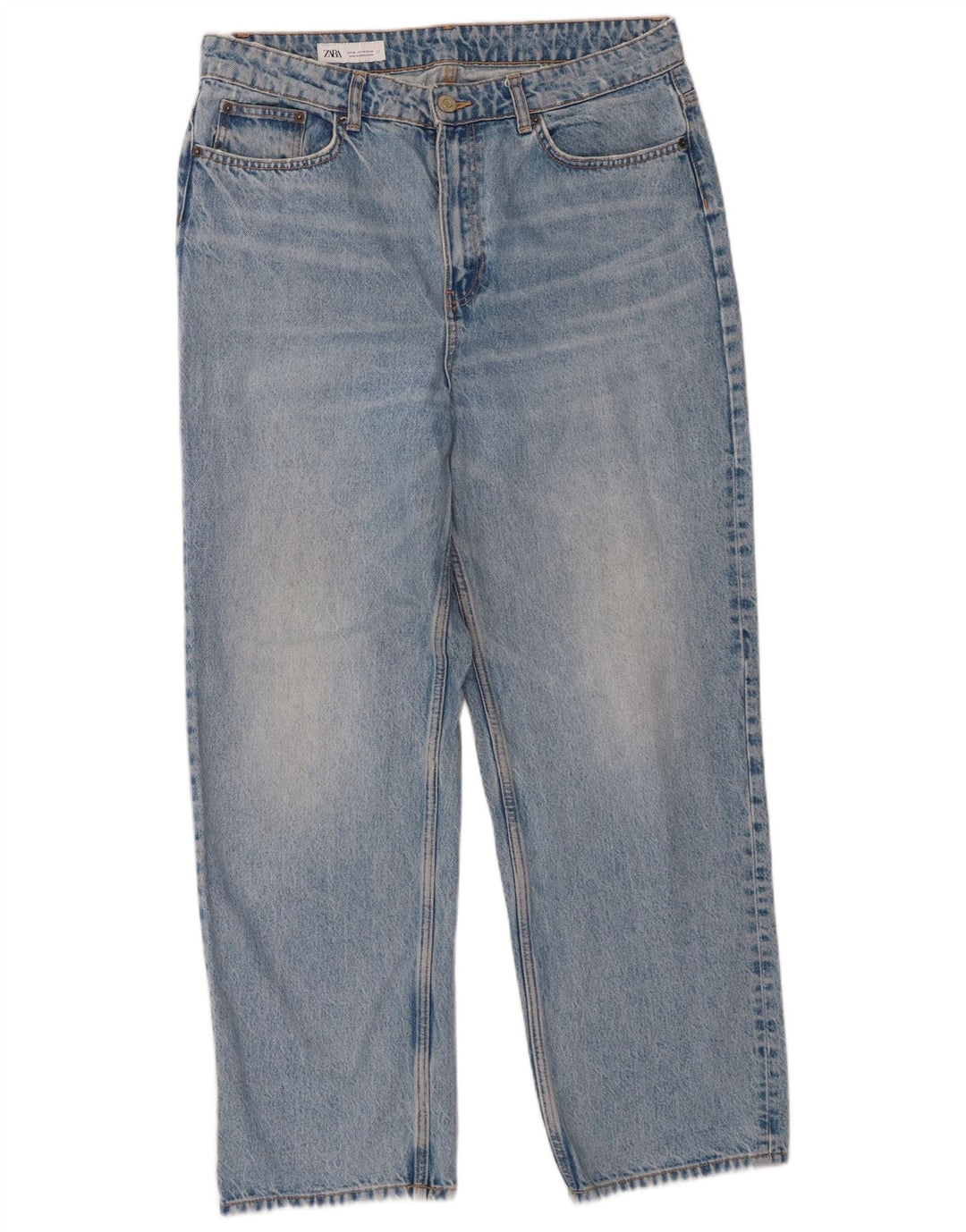 Zara Dame Straight Jeans EU 46 XL W36 L29 Blå