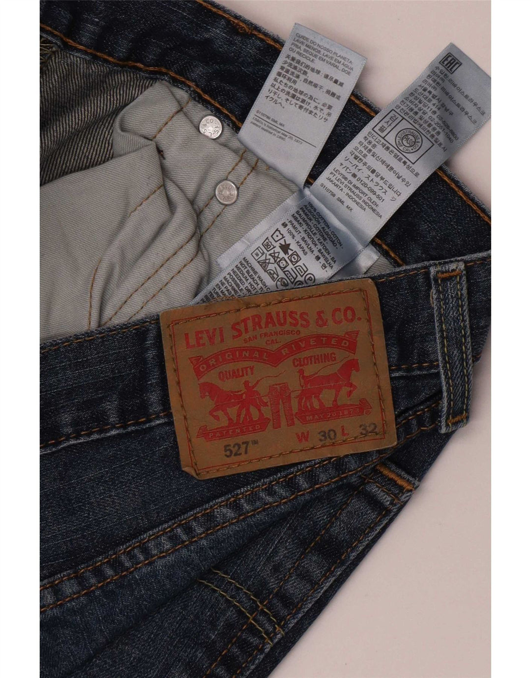 Levi's Herre 527 Bootcut Jeans W30 L29 Blå Bomuld