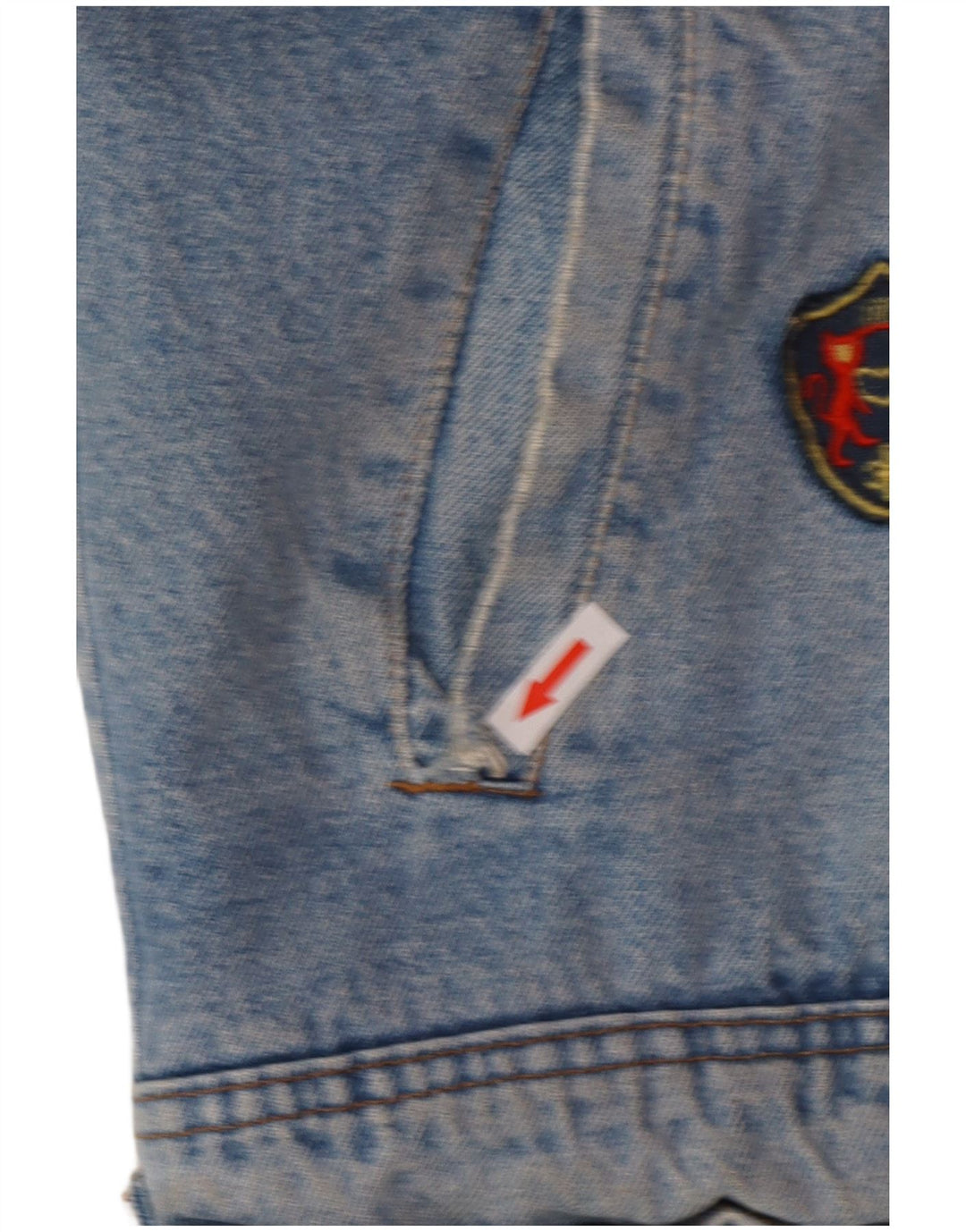 POP 84 Herre Denim Sherpa Jacket UK 38 Medium Blue
