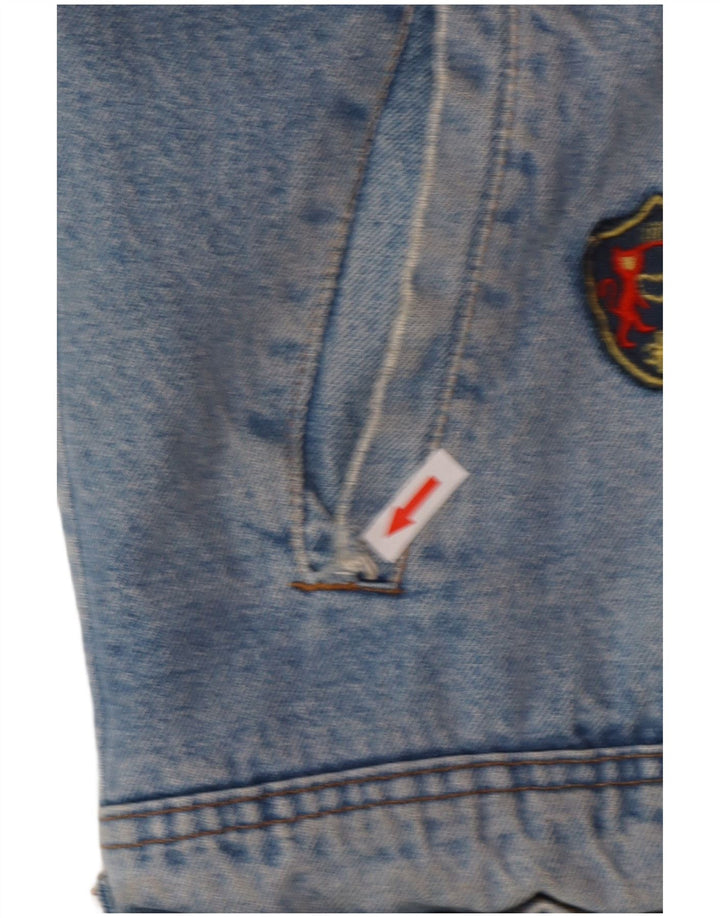 POP 84 Herre Denim Sherpa Jacket UK 38 Medium Blue