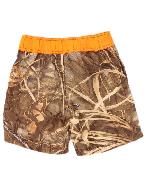 VINTAGE Drenge svømmeshorts 4-5 år Brun Camouflage Polyester