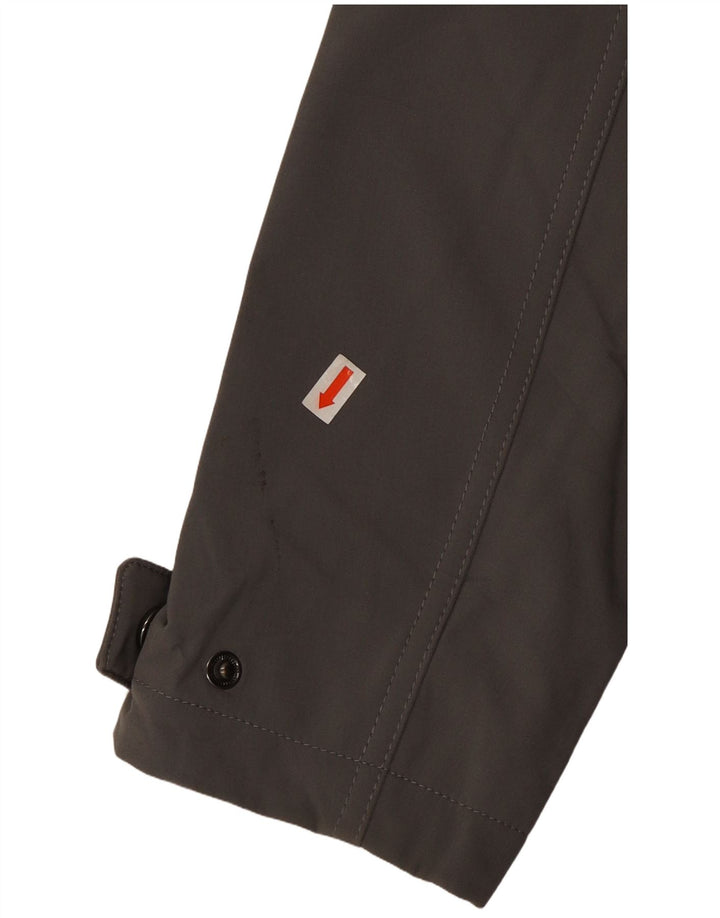 CALVIN KLEIN vindjakke med hætte til kvinder UK 6 XS Grå polyester