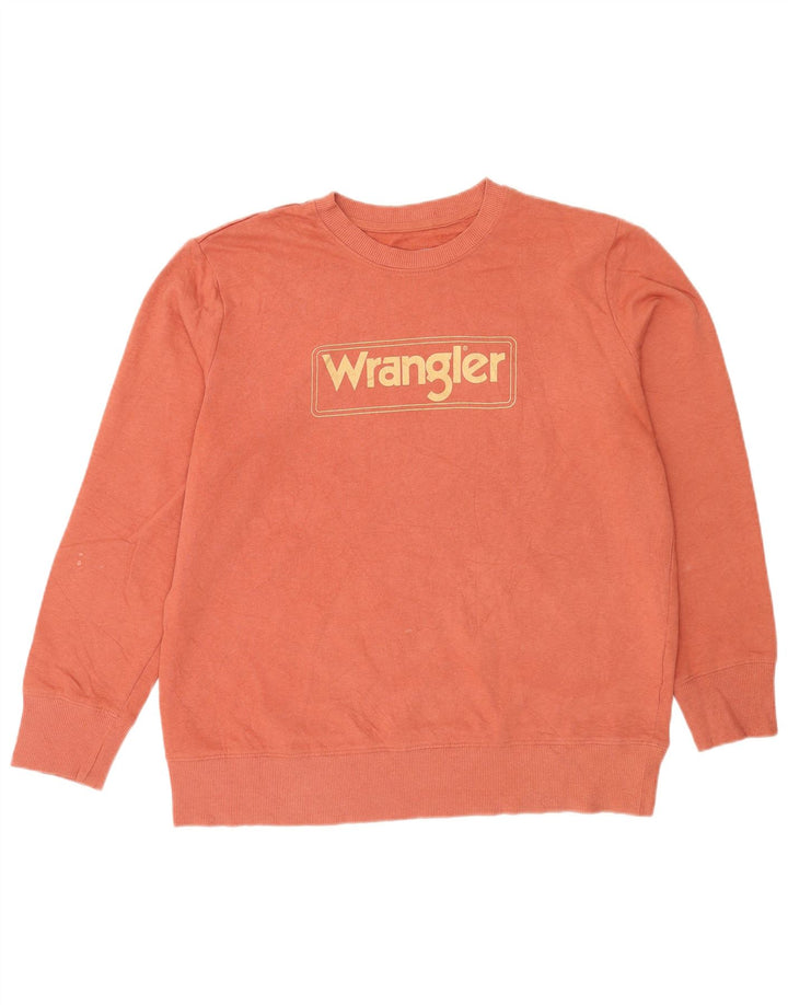 Wrangler Herre grafisk sweatshirt Jumper Large Orange