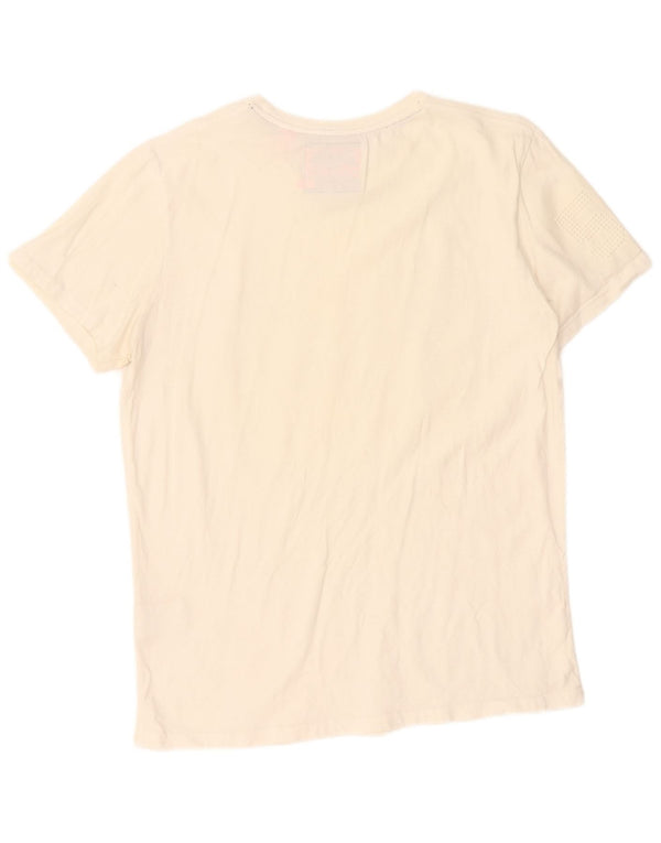 Superdry Herre grafisk T-shirt Top XL Off White Bomuld