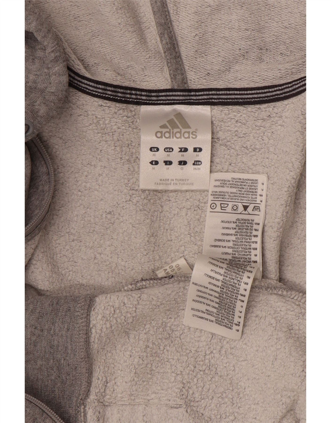 ADIDAS Hættetrøje med lynlås til mænd Medium Grey Flecked Bomuld