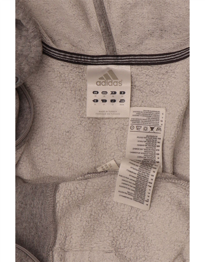 ADIDAS Hættetrøje med lynlås til mænd Medium Grey Flecked Bomuld
