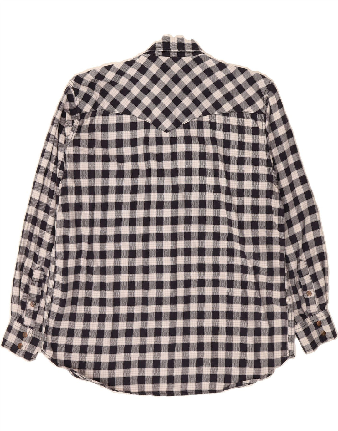 LEE Mens Flannel Shirt Medium Black Check Cotton Vintage Lee and Second-Hand Lee from Messina Hembry 