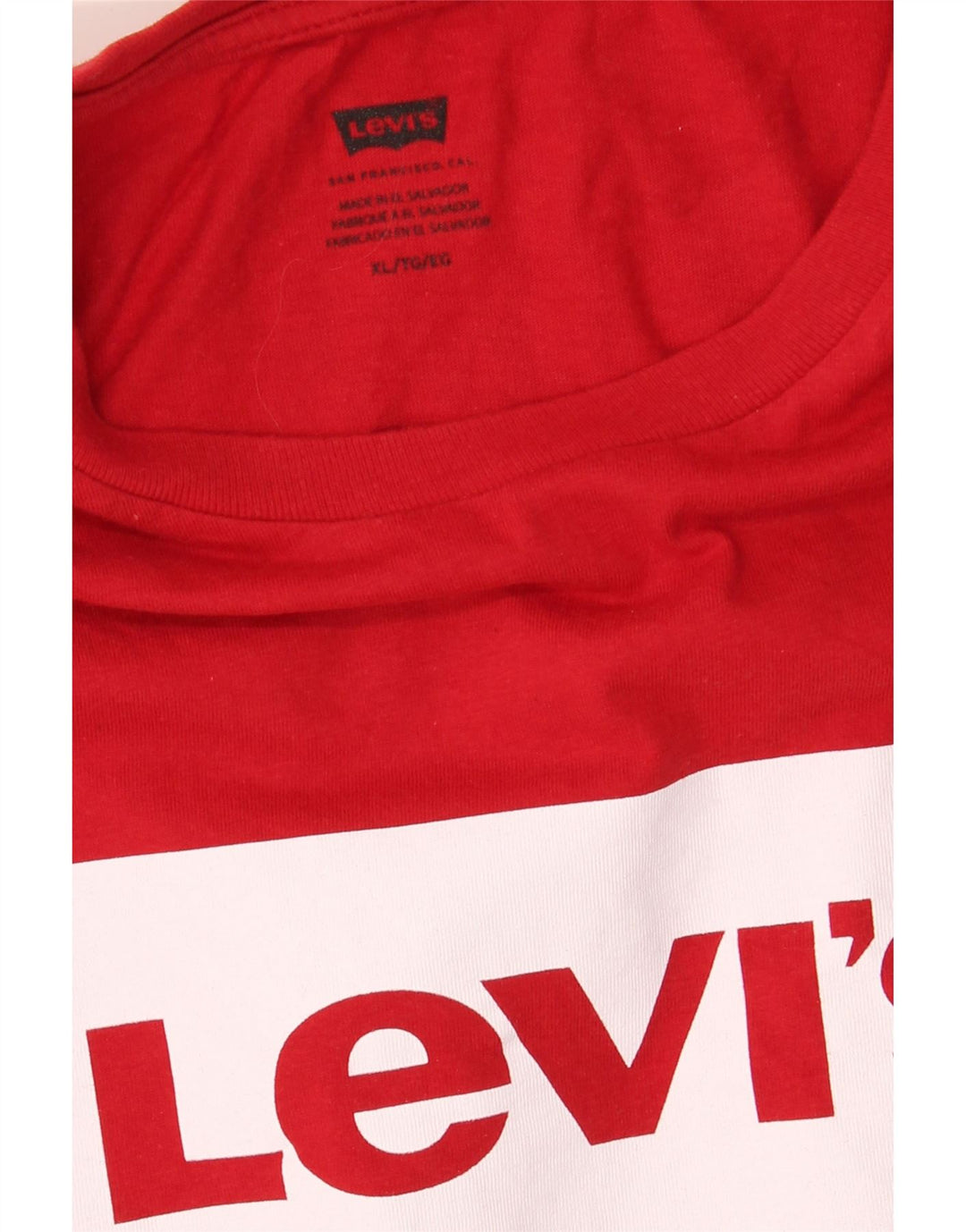 LEVI'S Mens Graphic T-Shirt Top XL Red Cotton