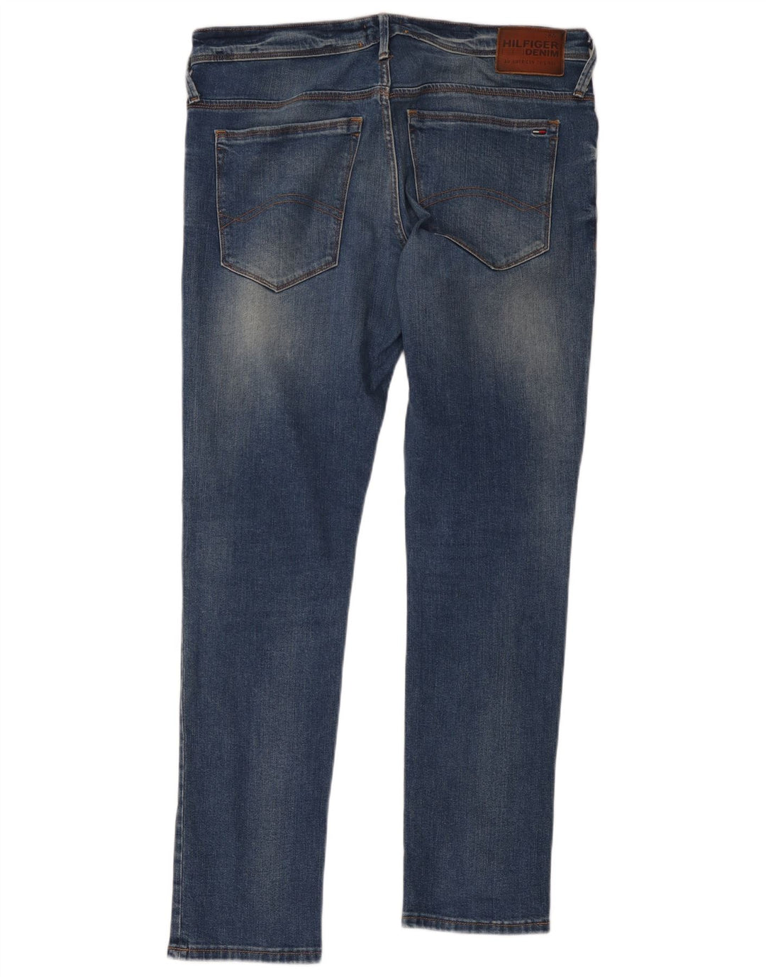 Tommy Hilfiger Herre Slim Jeans W34 L32 Blå Bomuld