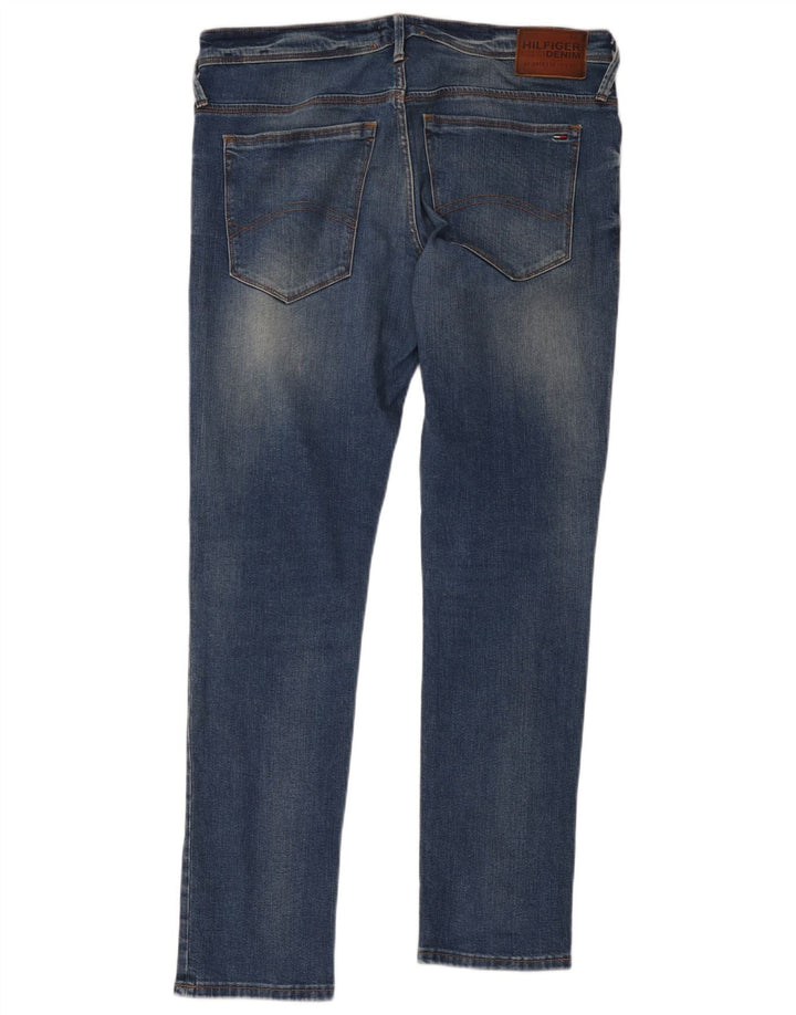 Tommy Hilfiger Herre Slim Jeans W34 L32 Blå Bomuld