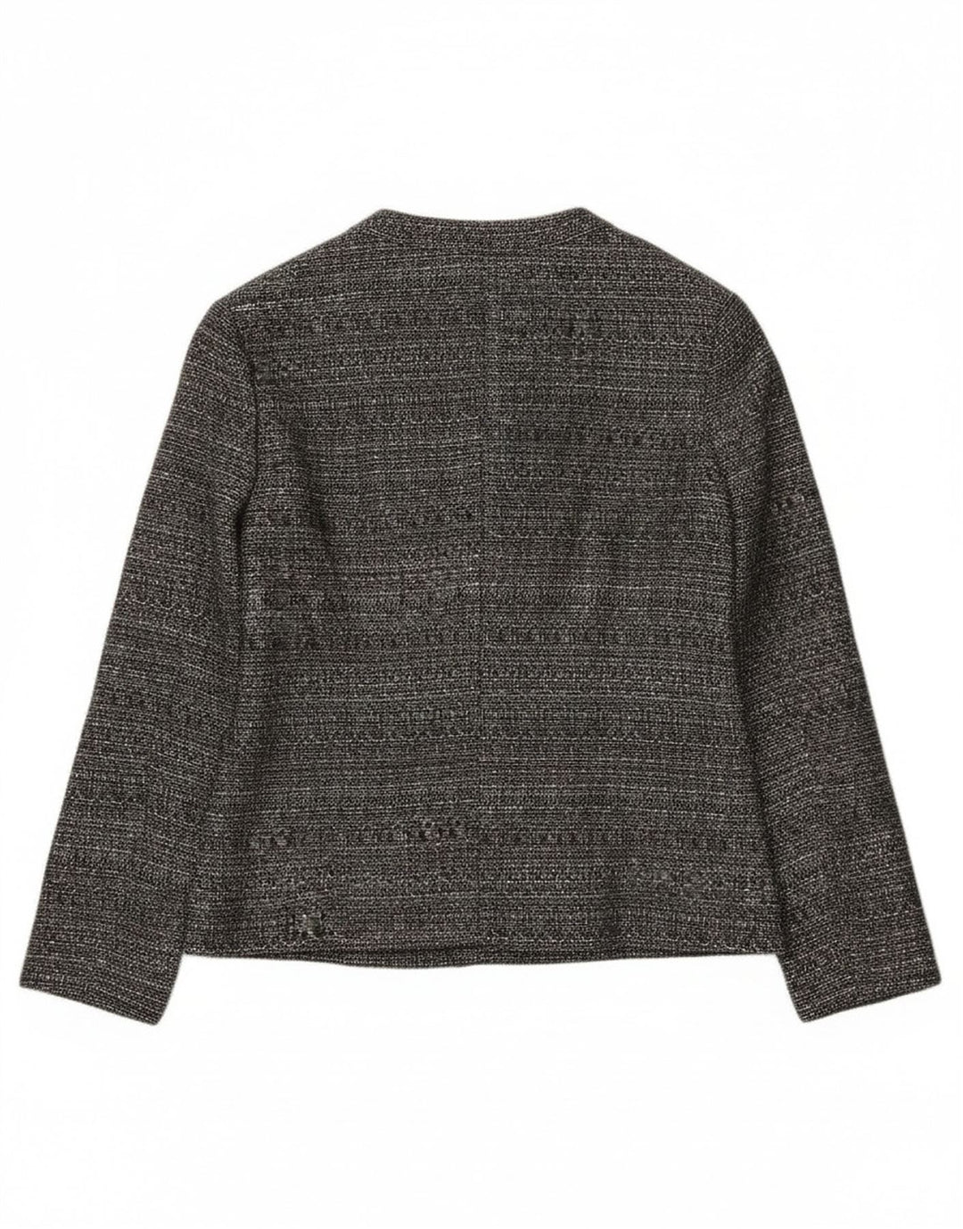 Eastex Dame 1 Knap Blazer Jacket UK 12 Medium Grey Flecked Polyester