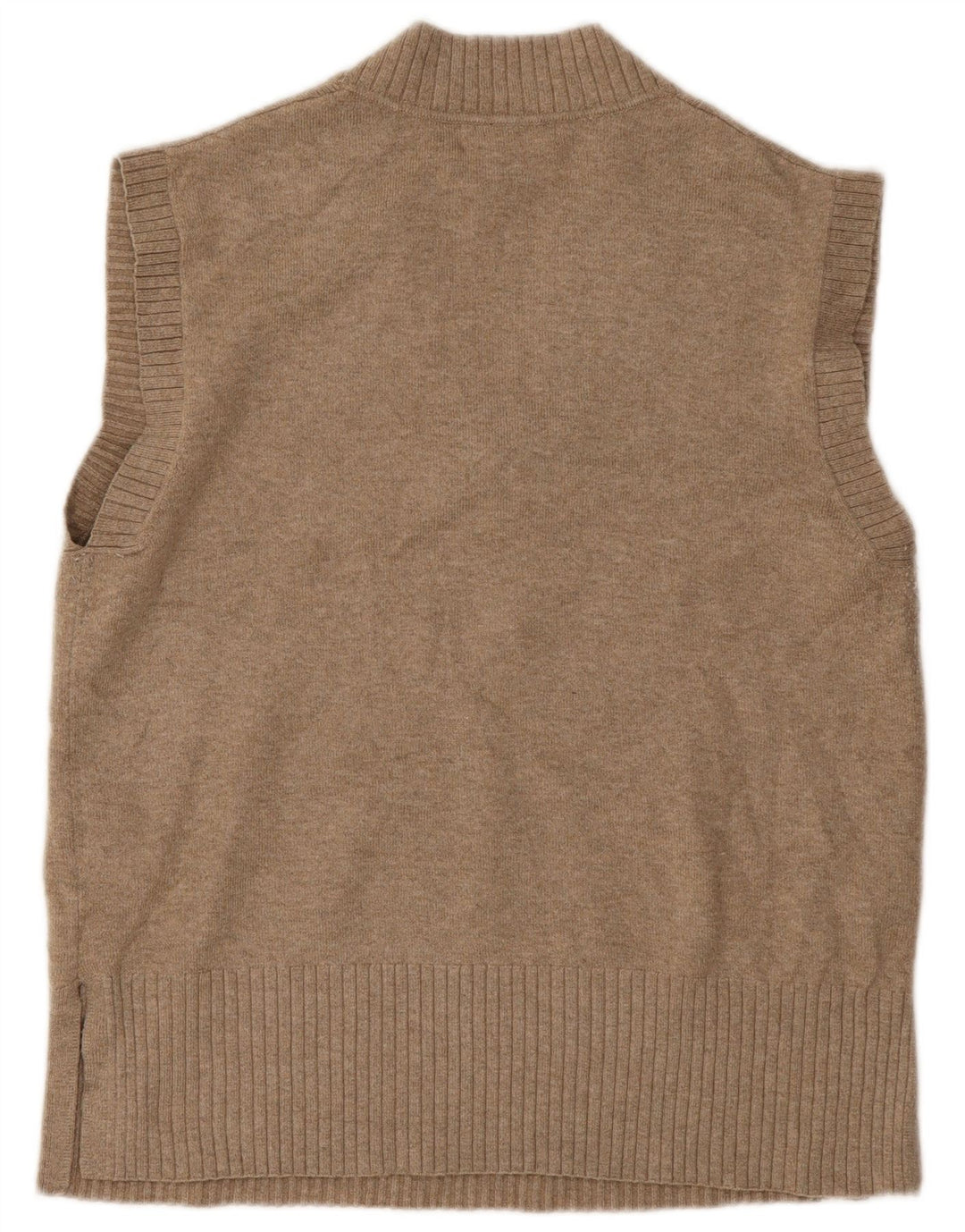 Marks & Spencer Dame Oversized Vest Tank Top UK 14 Medium Beige Polyester