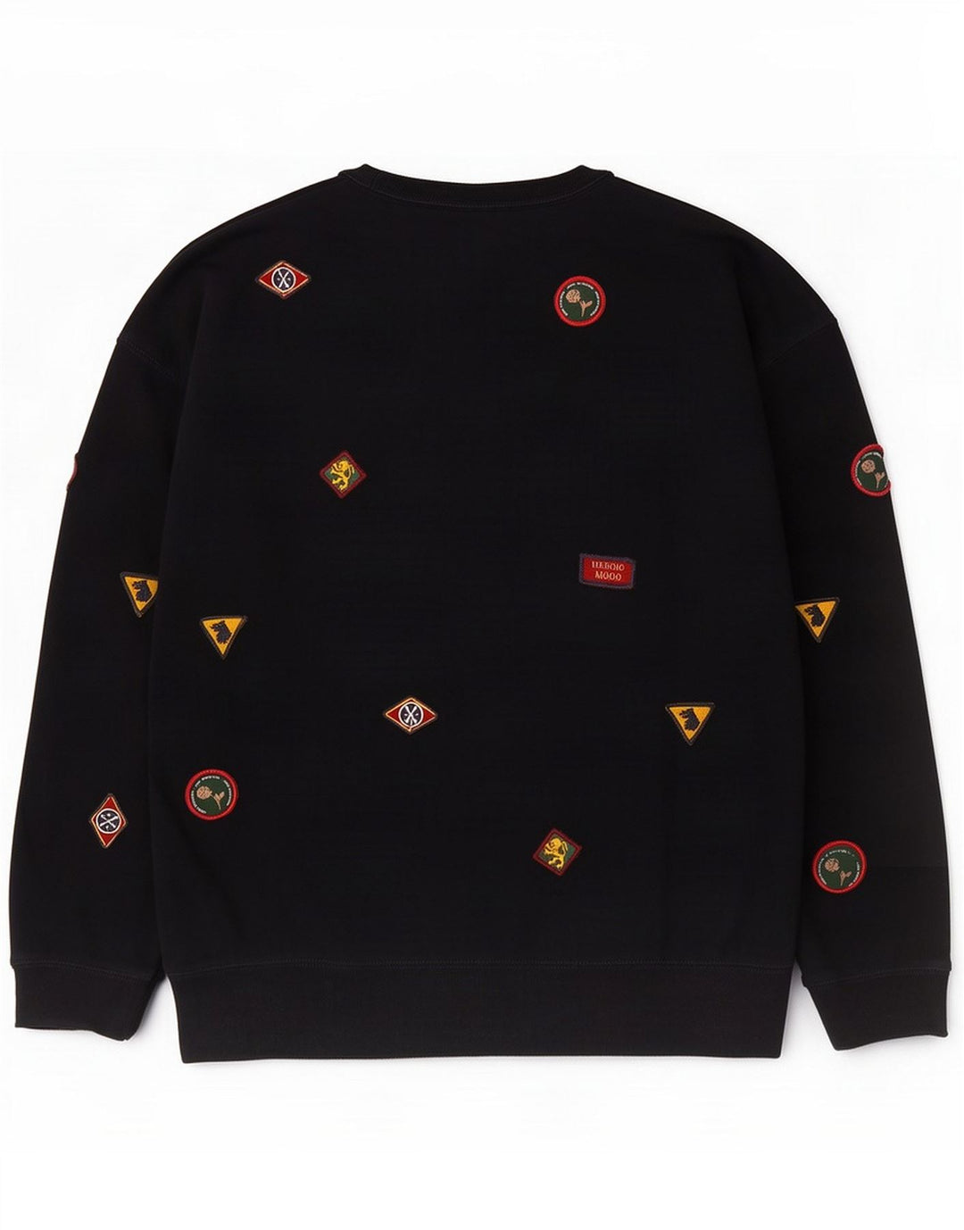 Zara Sweatshirt-trøje til mænd Medium Sort Geometrisk Bomuld