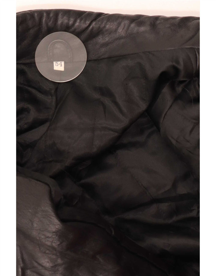 Vintage herre læderjakke IT 54 2XL Sort
