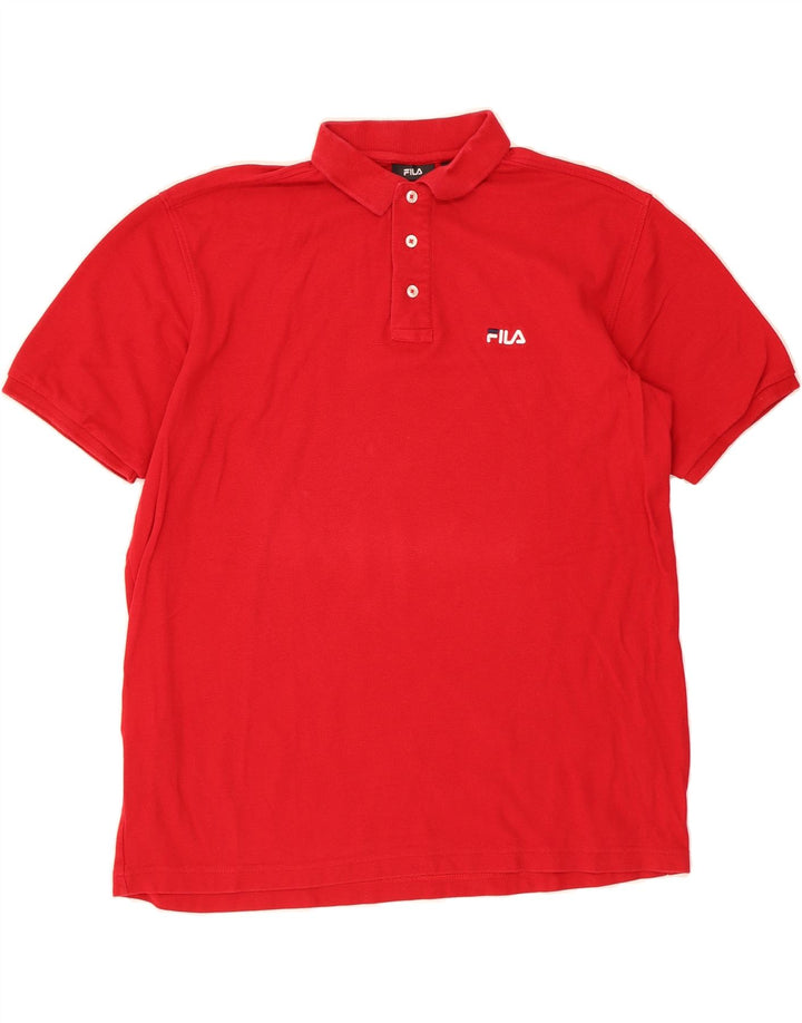FILA Mens Polo Shirt XL Red Cotton Vintage Fila and Second-Hand Fila from Messina Hembry 