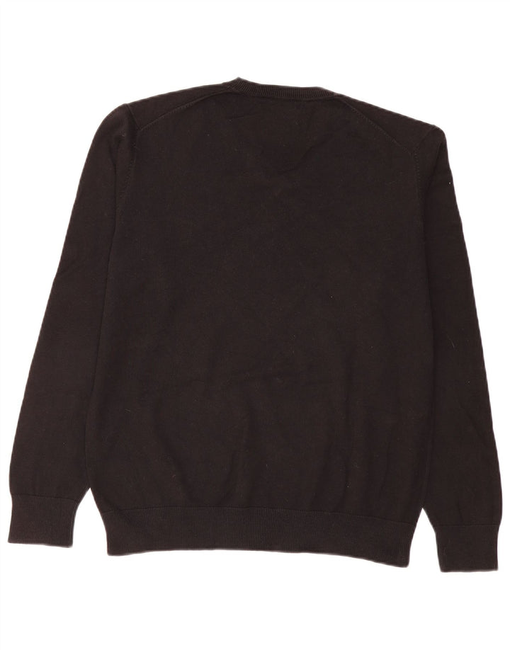 Zara Herre V-hals sweater Stor Sort Argyle/Diamant