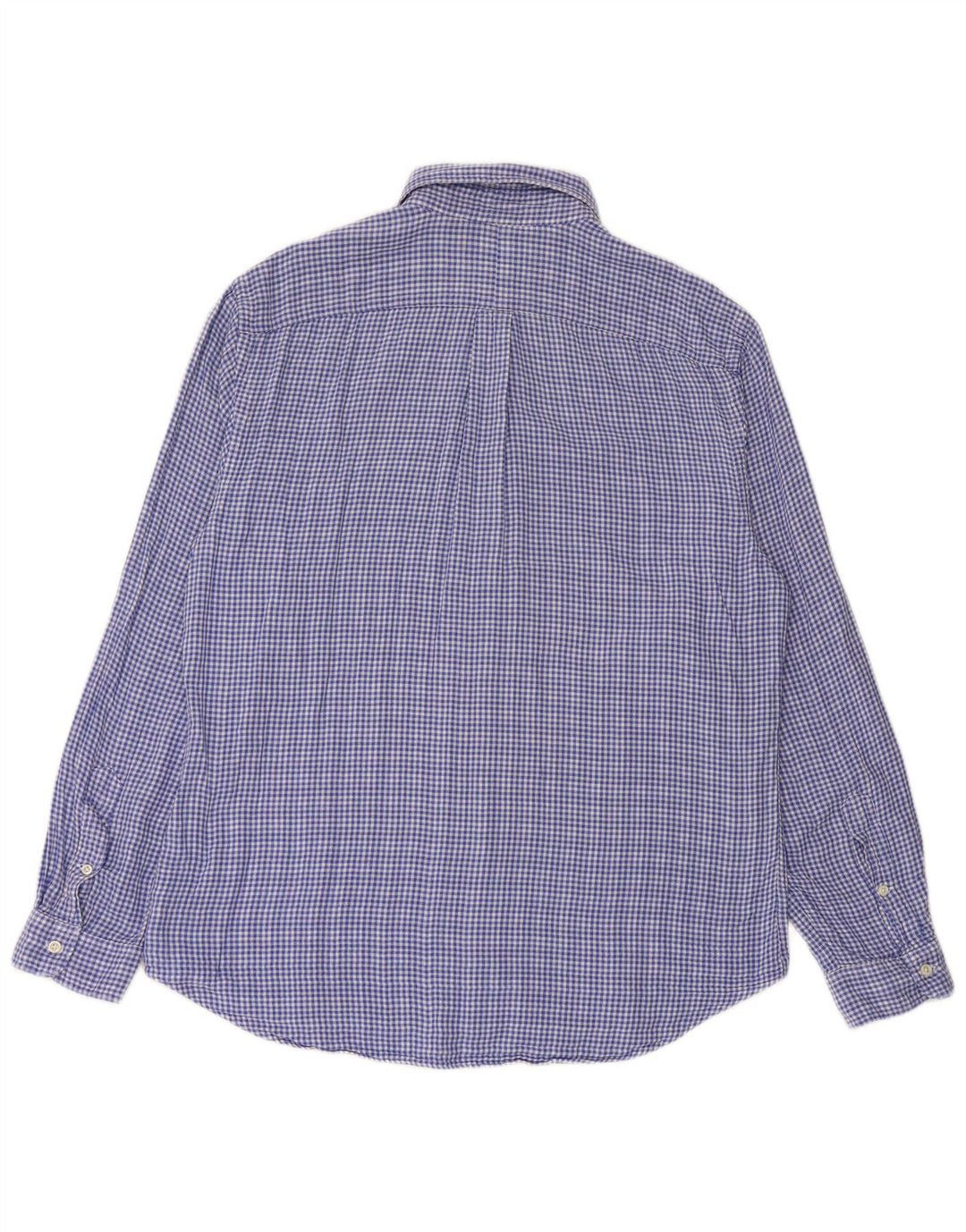 POLO RALPH LAUREN Herre Slim Fit skjorte XL Blå Gingham Bomuld