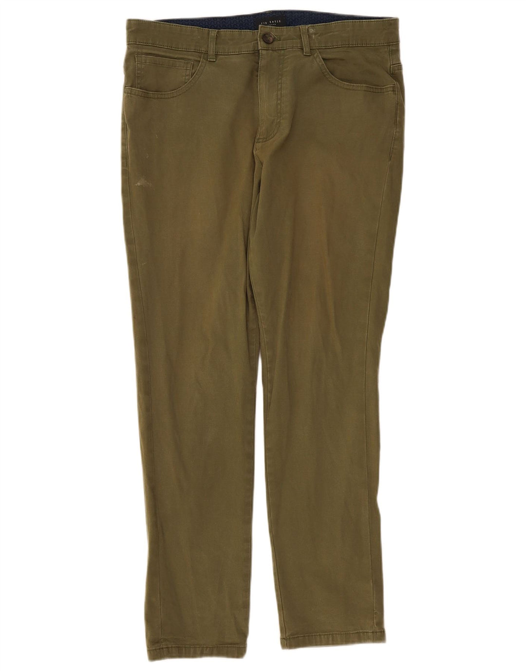 Ted Baker Herre Slim Casual Bukser W32 L29 Khaki Bomuld