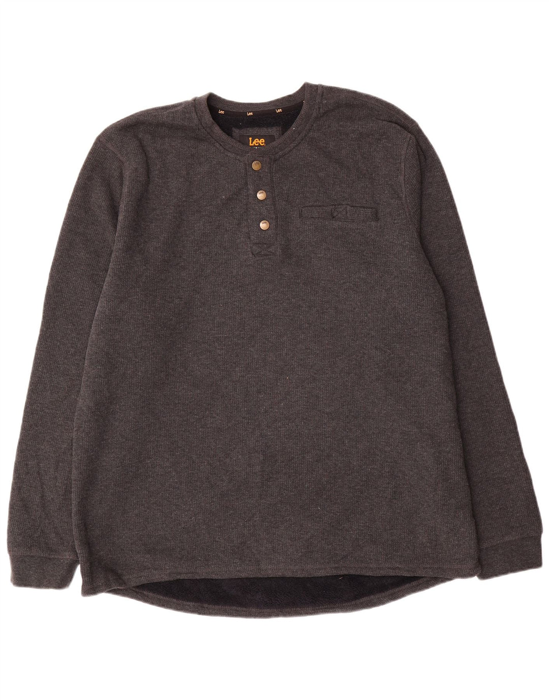 Lee Herre Regular Fit Sweatshirt Jumper XL Grå Flecked Bomuld