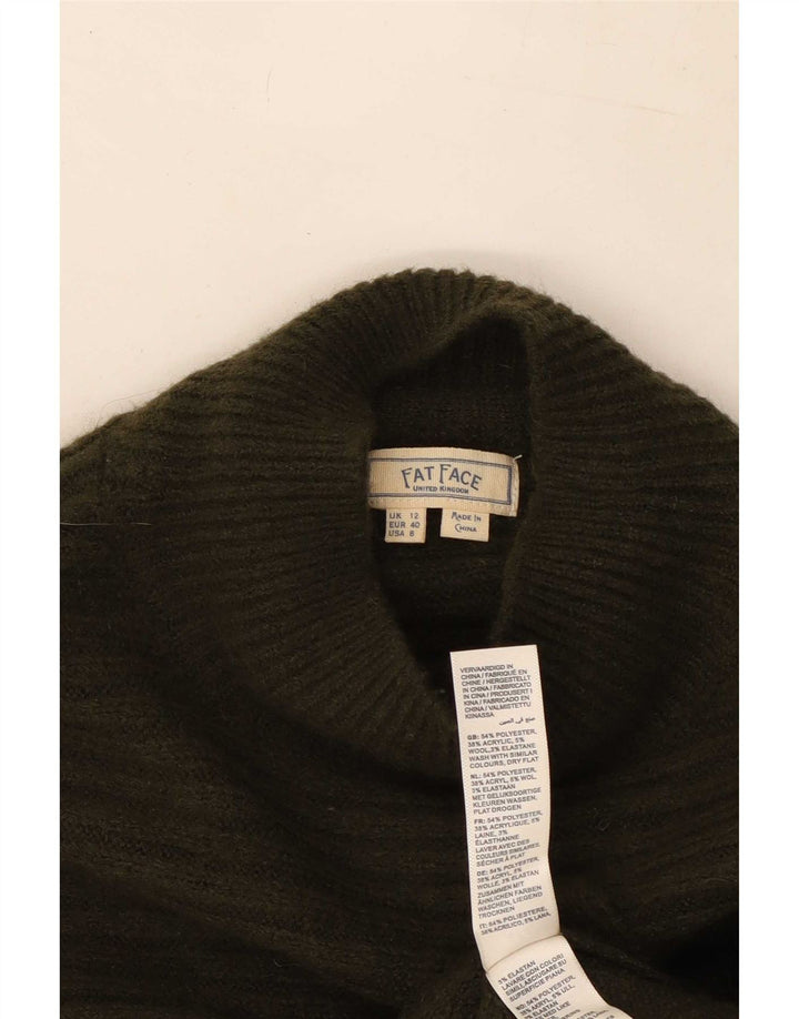 Fat Face Dame Jumper Dress UK 12 Medium Khaki Polyester