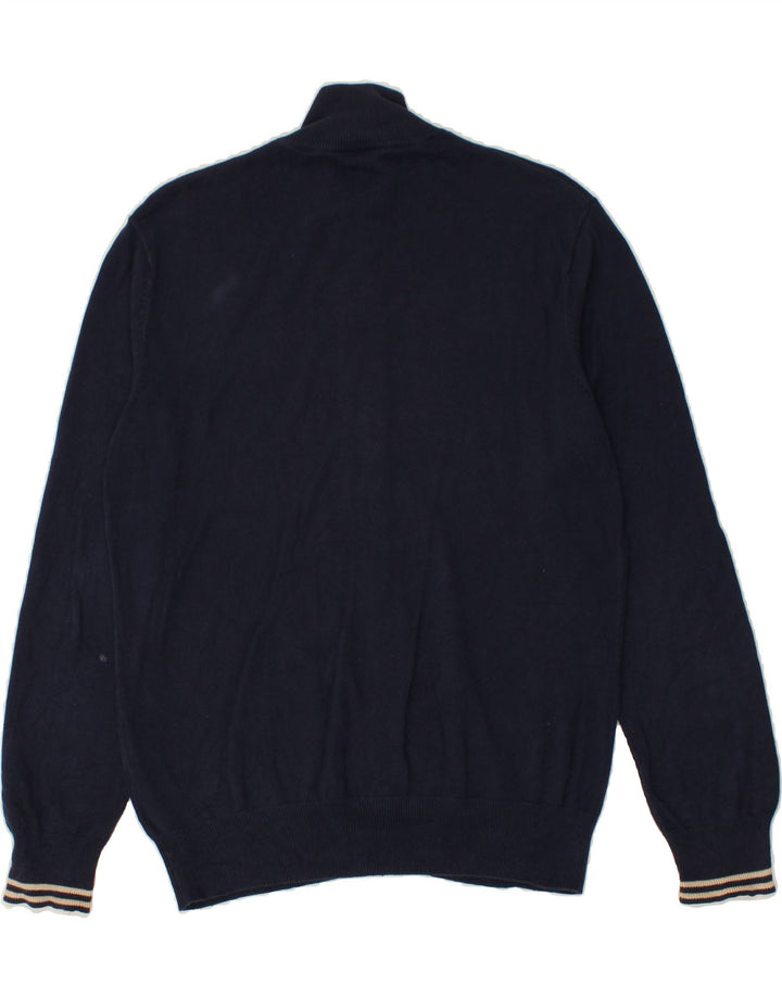 LOTTO Mens Cardigan Sweater Large Navy Blue Cotton Vintage Lotto and Second-Hand Lotto from Messina Hembry 