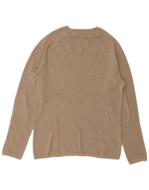 Jack & Jones Herre Boat Neck Jumper Sweater Small Beige