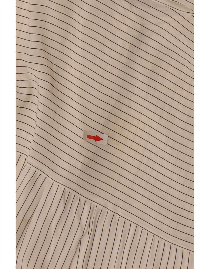 Zara Dame Se Through Pullover Shirt UK 16 Large Off White Stribet