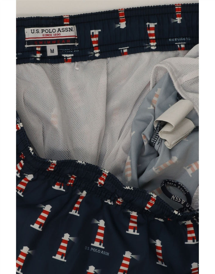 U.S. POLO ASSN. Badeshorts til mænd mellem marineblå plettet