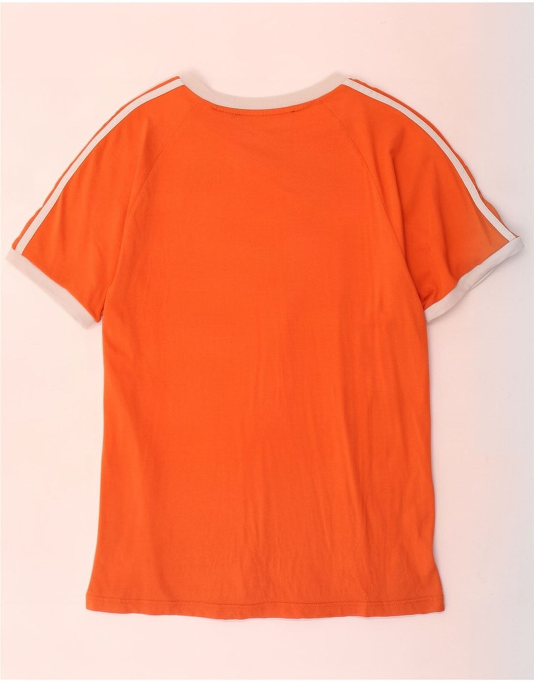 Adidas Herre T-Shirt Top Medium Orange Colourblock Bomuld