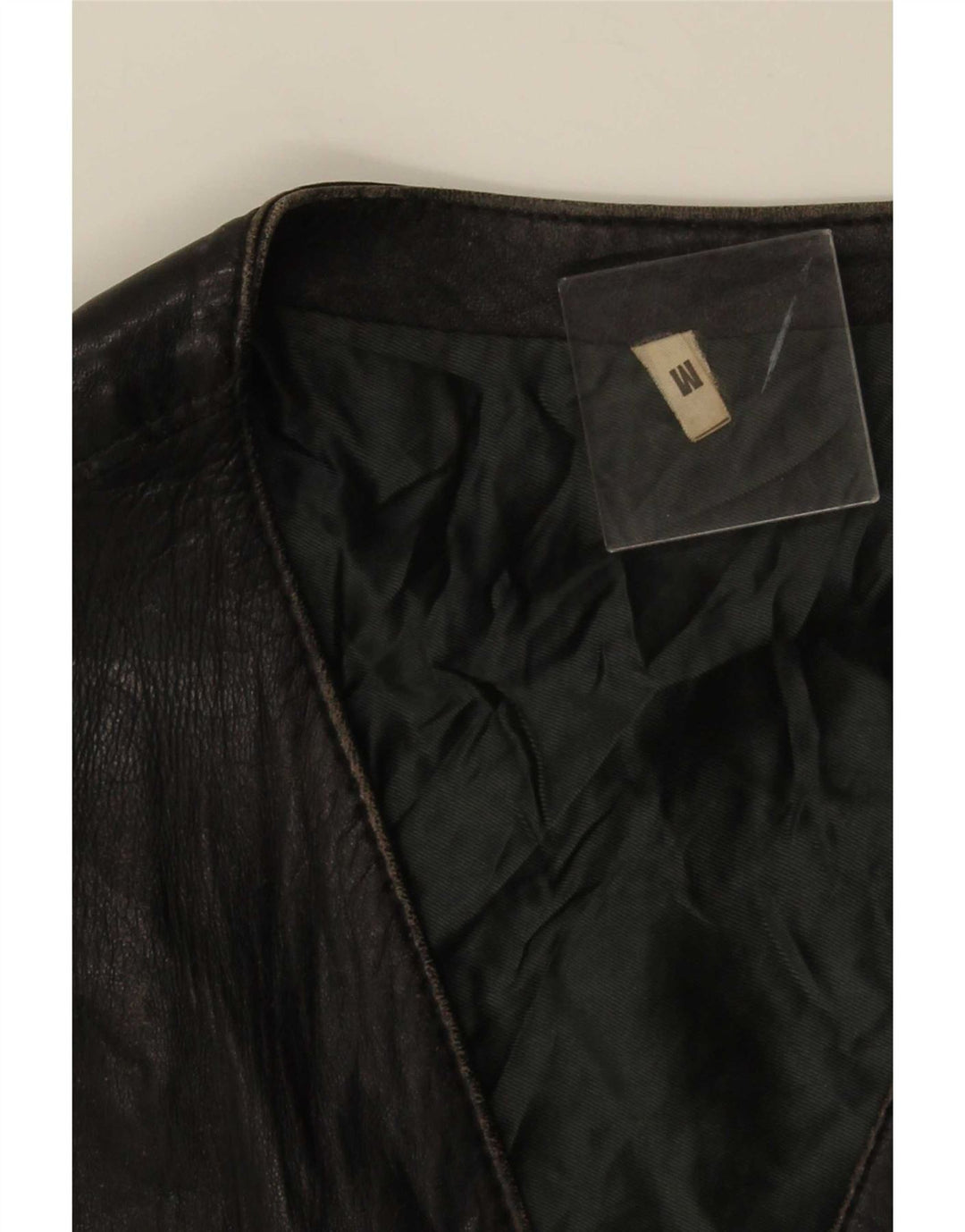 Vintage herre lædervest medium sort