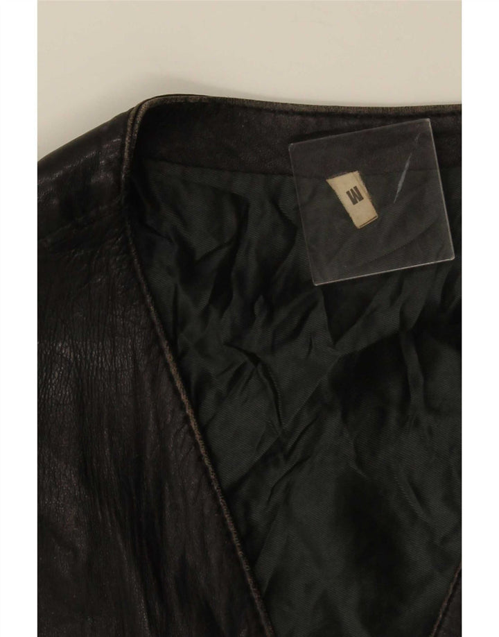 Vintage herre lædervest medium sort