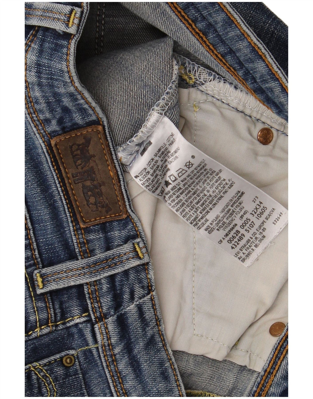 Levi's denimshorts til kvinder W32 store blå bomuld