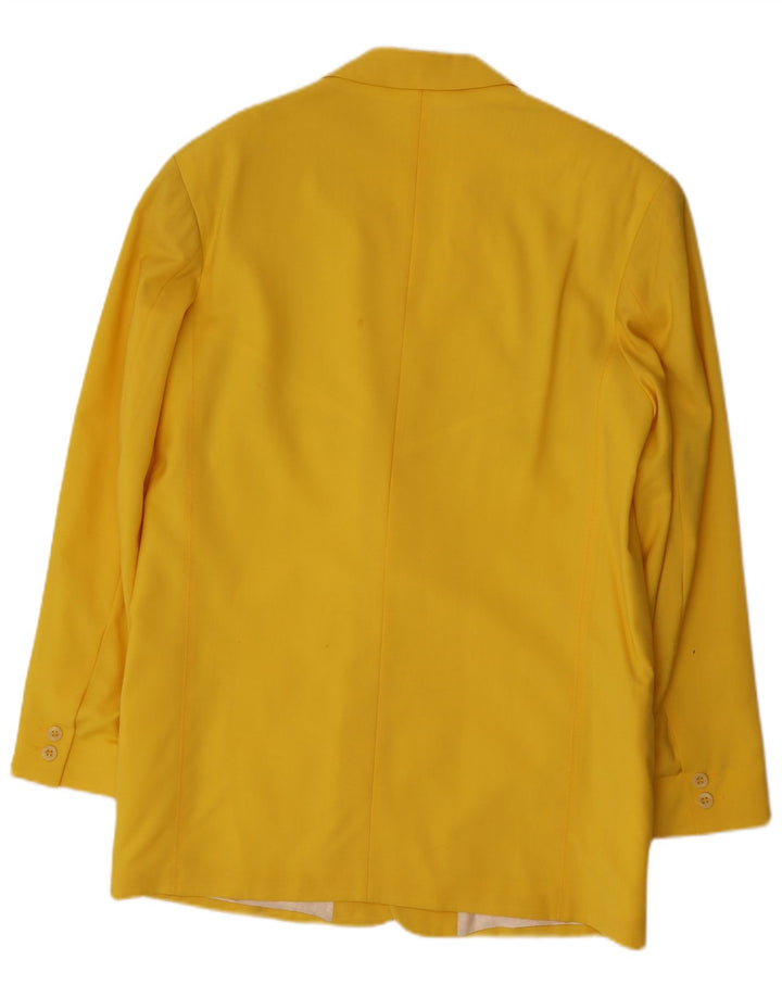 VINTAGE Herre 2-knaps blazerjakke UK 40 Stor gul uld