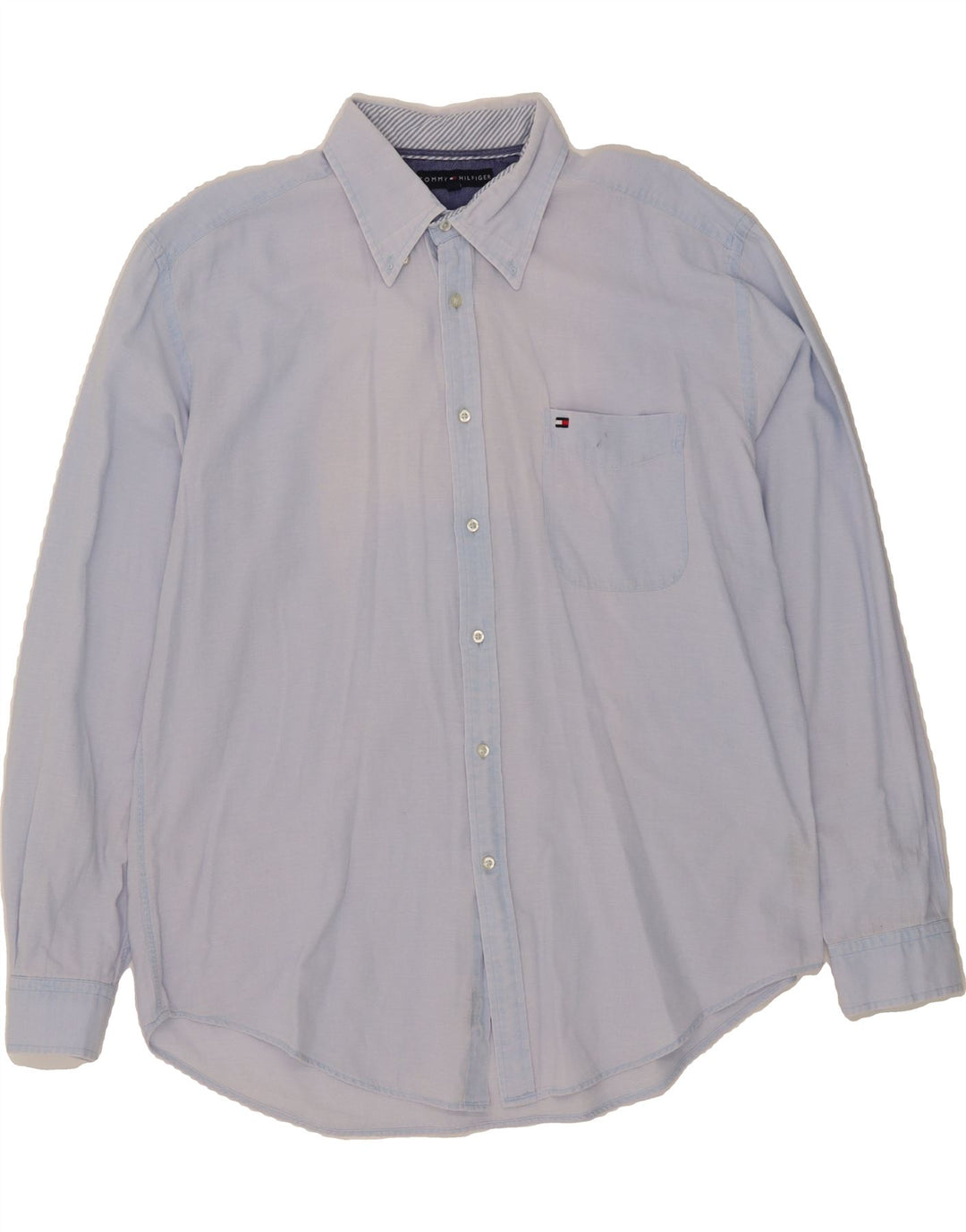 TOMMY HILFIGER Mens Shirt XL Blue Cotton Vintage Tommy Hilfiger and Second-Hand Tommy Hilfiger from Messina Hembry 