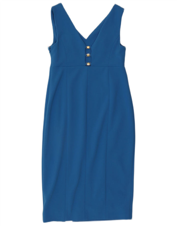 Dkny Womens Sleeveless Sheath Dress US 6 Medium Blue Polyester