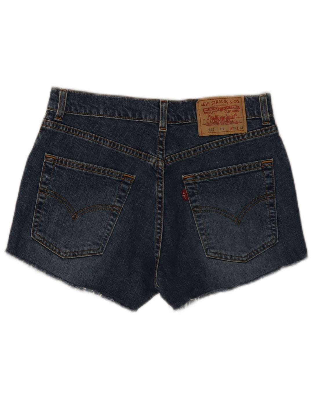 Levi's Womens 525 denimshorts W30 Medium Blue Bomuld