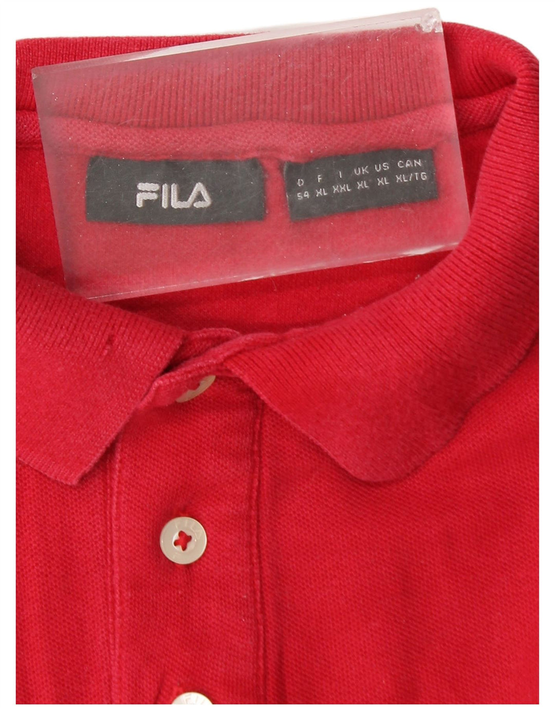 Fila Polo Shirt til mænd XL Rød Bomuld