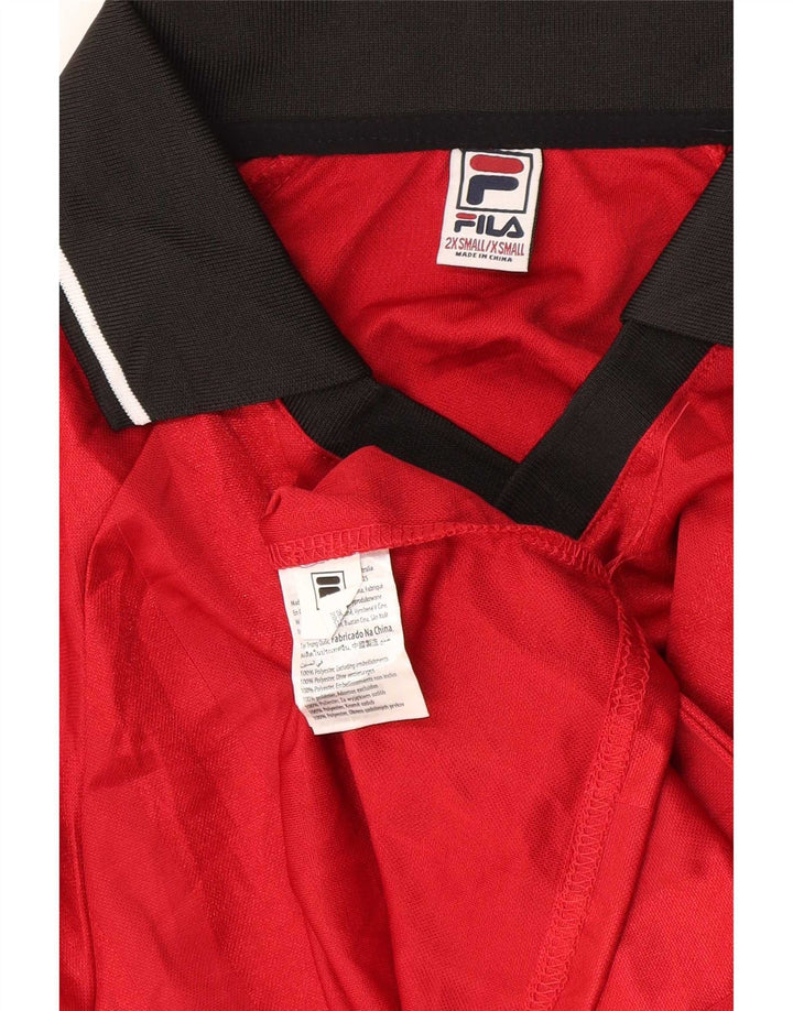 Fila Herre Grafisk Polo Shirt 2XS Rød Colourblock Polyester