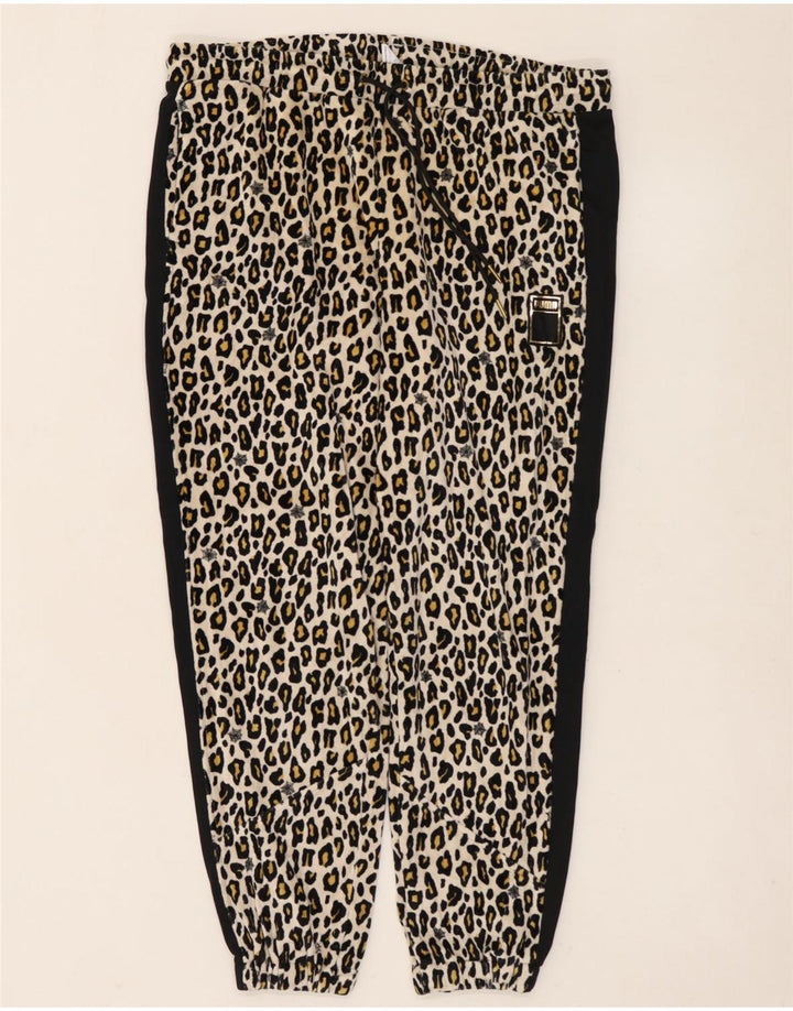 PUMA træningsdragt til kvinder Joggers UK 14 Medium Black Animal Print