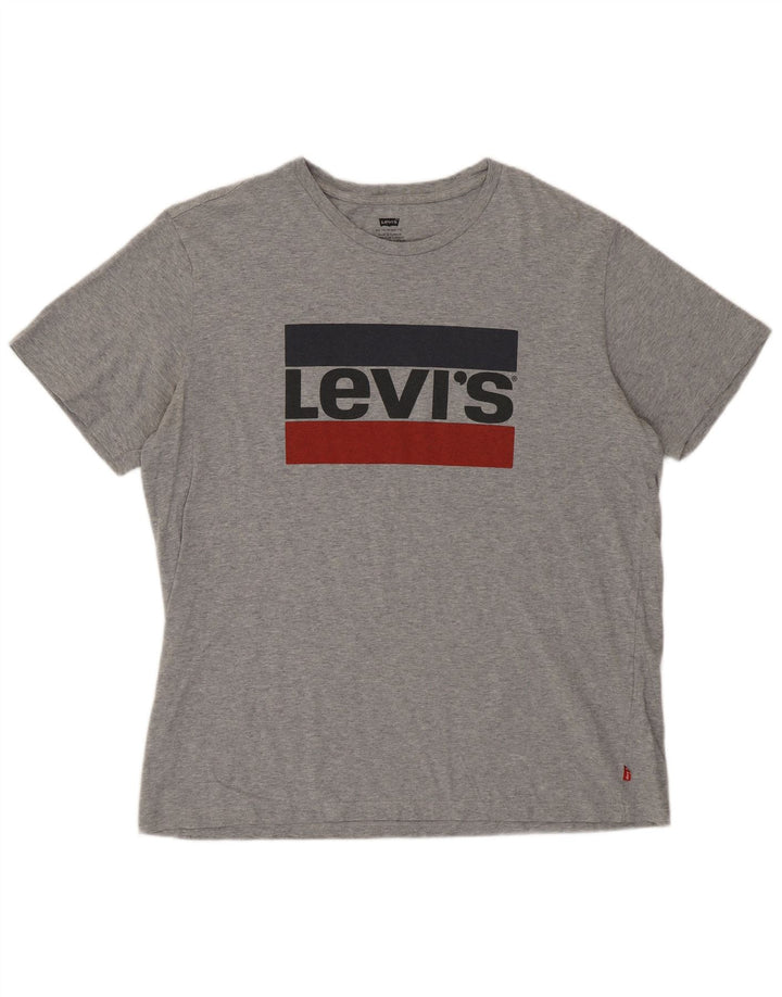 Levi's Herre Grafisk T-Shirt Top Stor Grå