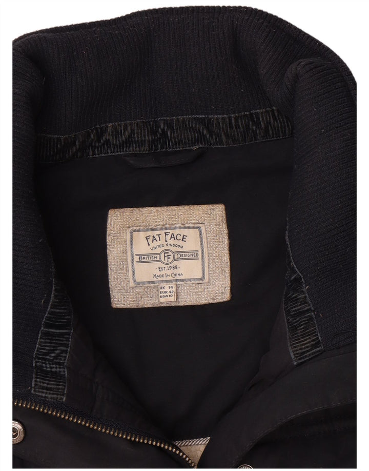 Fat Face Dame Polstret Gilet UK 14 Large Navy Blue Polyester